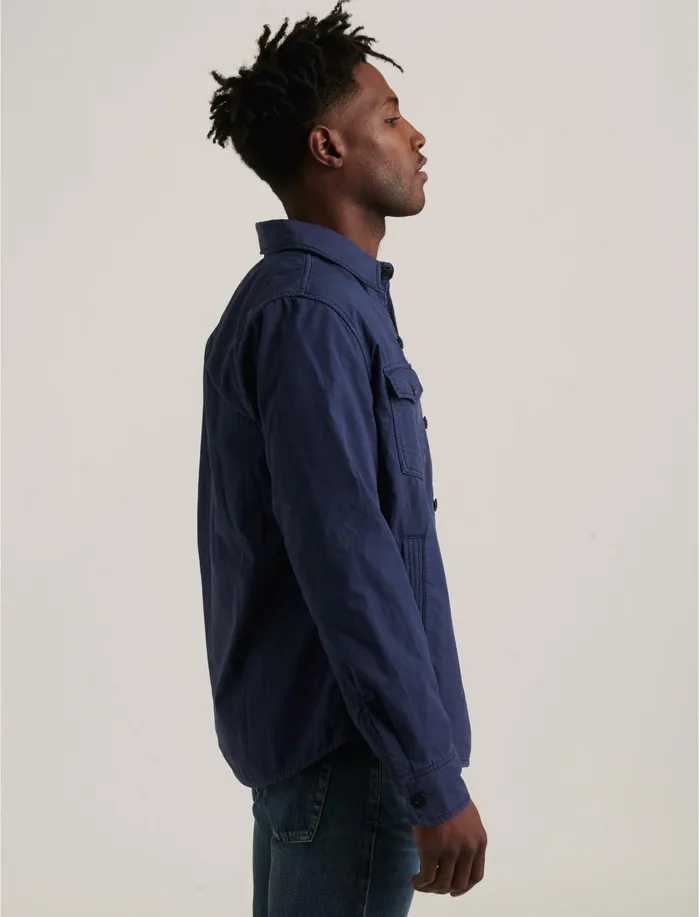 Jackets and Outerwear Men Lucky Brand Fleece Lined Shirt Jacket Black Iris