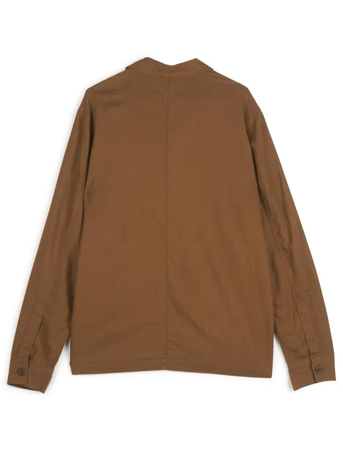 Jackets and Outerwear Men Lucky Brand Linen Blend Shirt Jacket Buzzard Brown