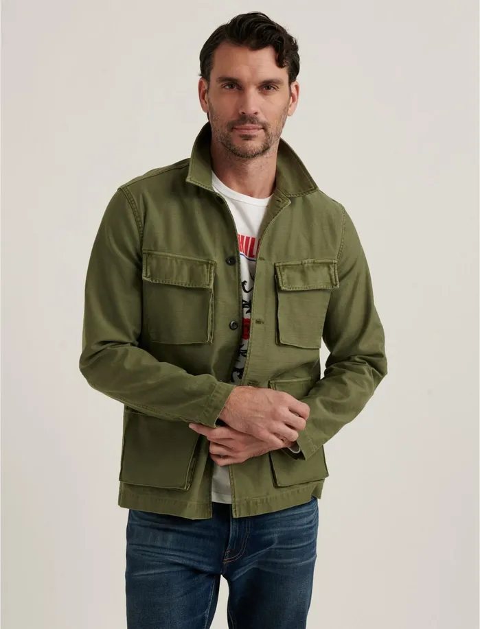 Jackets and Outerwear Men Lucky Brand Military Shirt Jacket Laurel Wreath