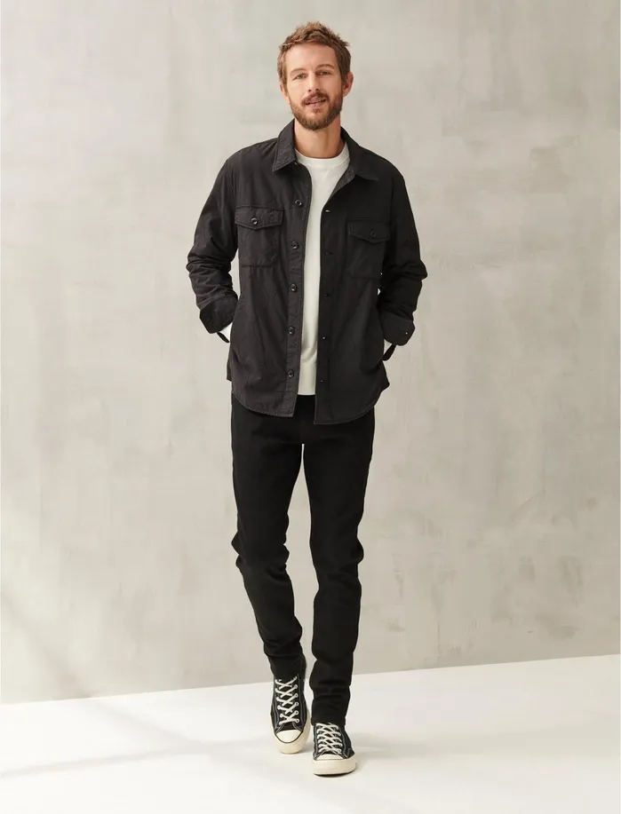 Jackets and Outerwear Men Lucky Brand Quilted Shirt Jacket Black