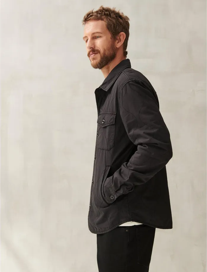 Jackets and Outerwear Men Lucky Brand Quilted Shirt Jacket Black