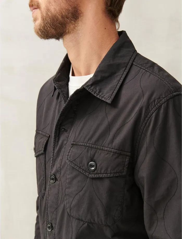 Jackets and Outerwear Men Lucky Brand Quilted Shirt Jacket Black