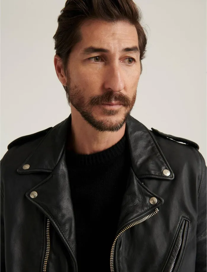 Jackets and Outerwear Men Lucky Brand Schott X Lb Bowery Leather Jacket Black