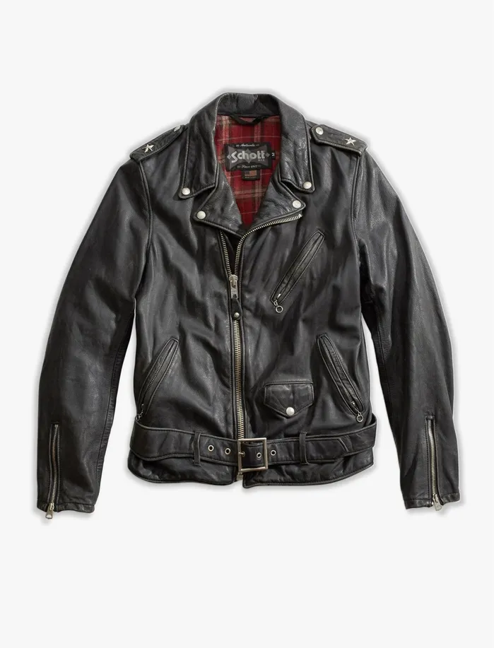 Jackets and Outerwear Men Lucky Brand Schott X Lb Bowery Leather Jacket Black