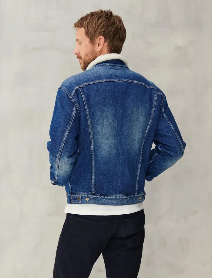Jackets and Outerwear Men Lucky Brand Sherpa Trucker Jacket New Emory