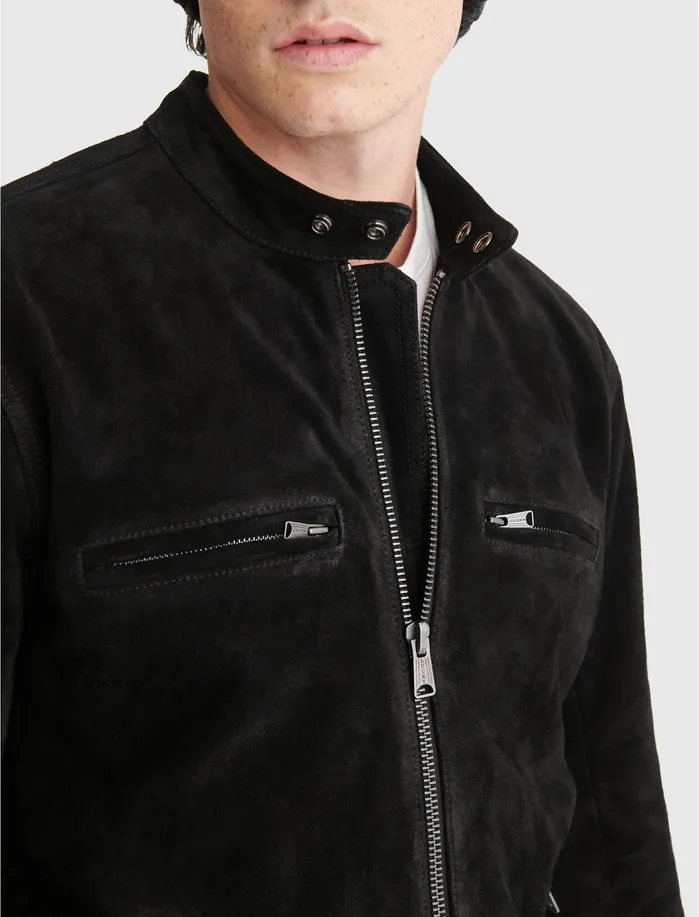 Jackets and Outerwear Men Lucky Brand Suede Bonneville Jacket Black