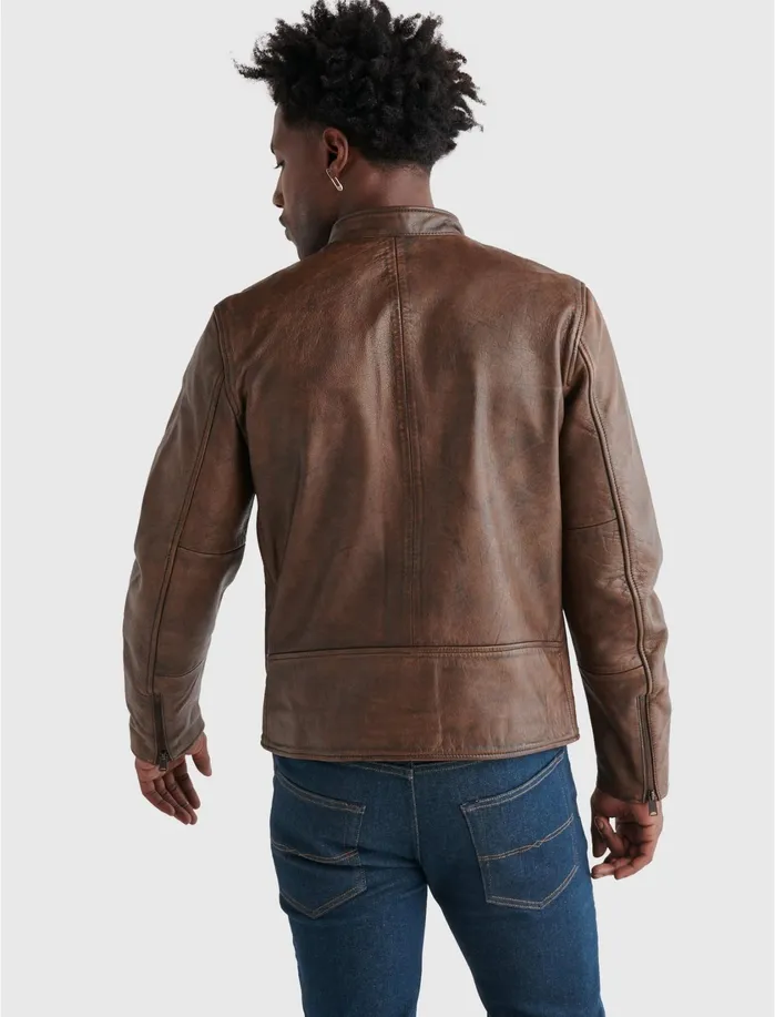 Jackets and Outerwear Men Lucky Brand Vintage Leather Jacket Pinecone