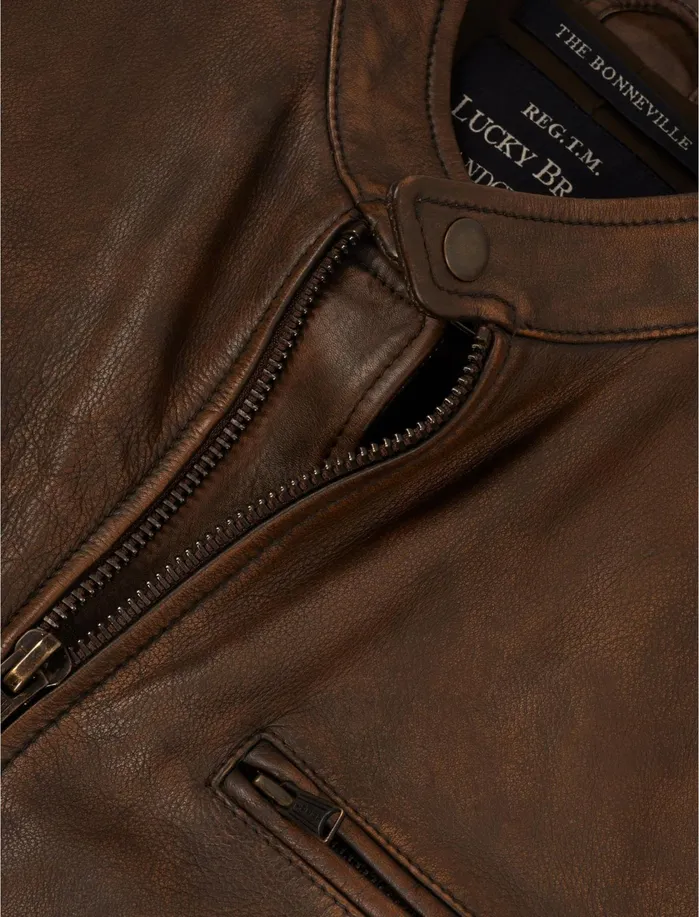Jackets and Outerwear Men Lucky Brand Vintage Leather Jacket Pinecone