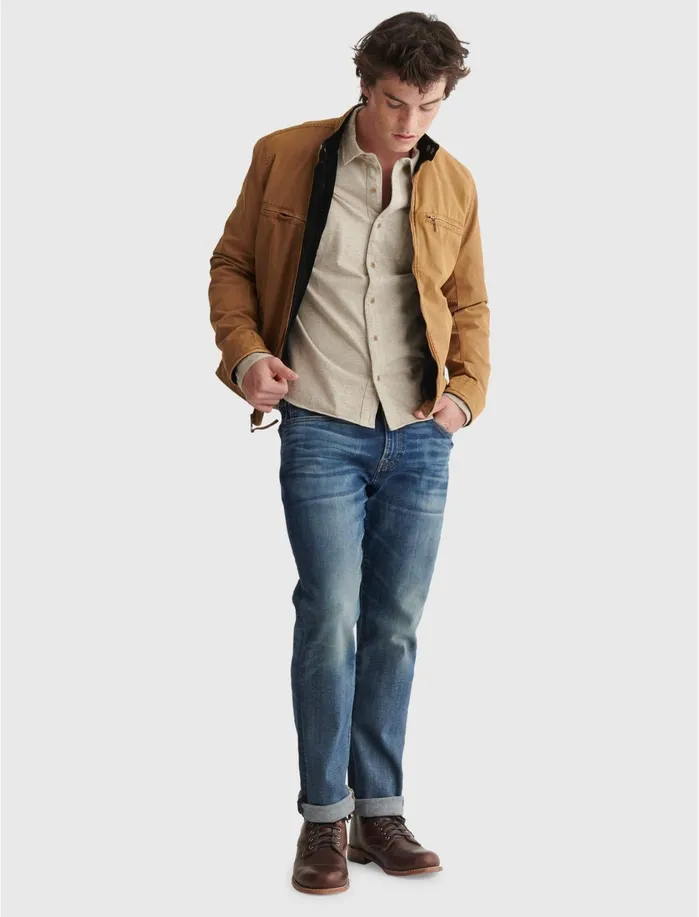 Jackets and Outerwear Men Lucky Brand Washed Bonneville Jacket Bronze Brown