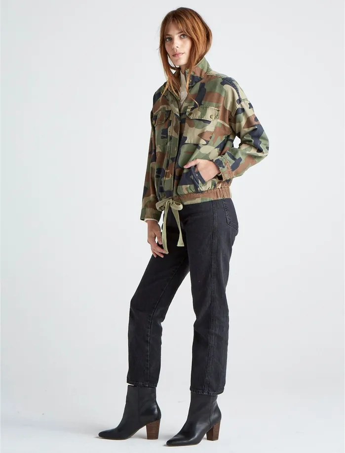Jackets and Outerwear Women Lucky Brand Camo Utility Jacket Camo Olive Multi