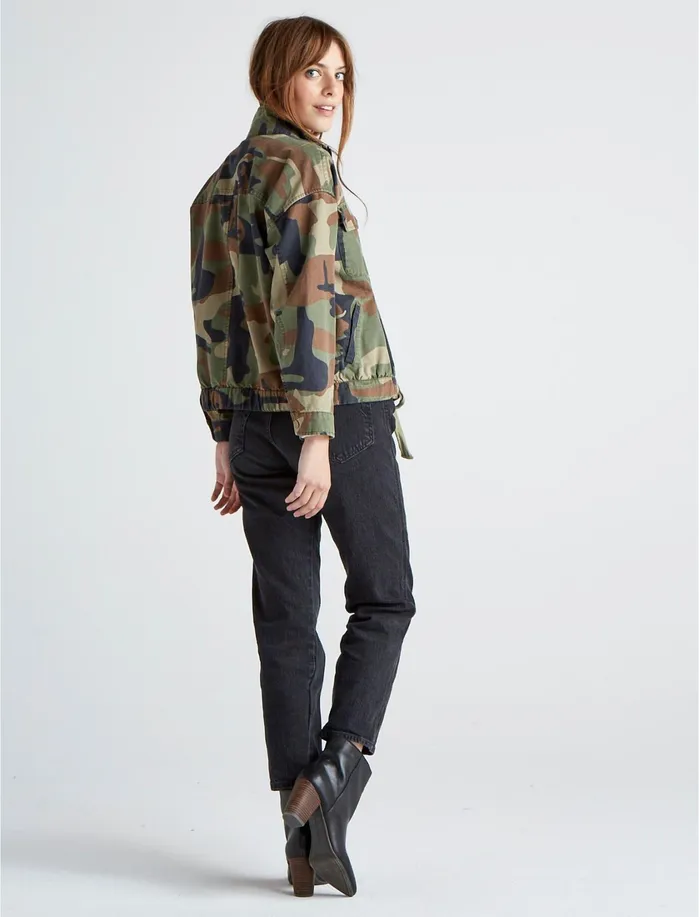 Jackets and Outerwear Women Lucky Brand Camo Utility Jacket Camo Olive Multi