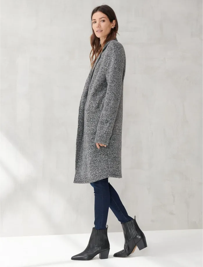 Jackets and Outerwear Women Lucky Brand KNIT TOP COAT Herringbone