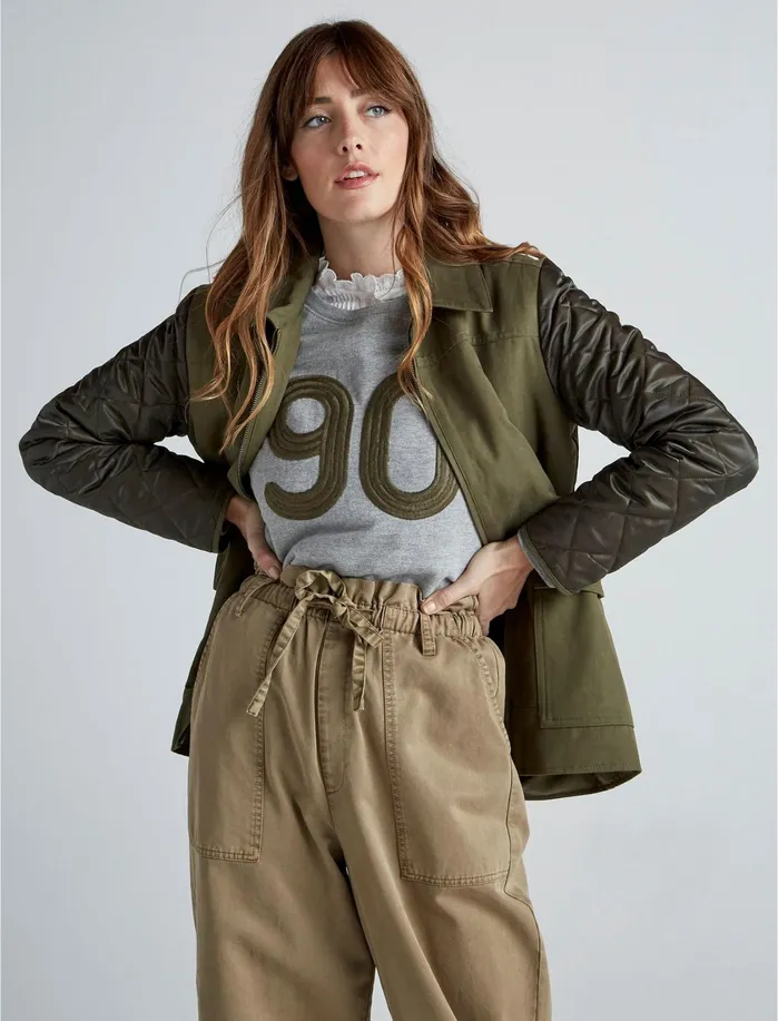 Jackets and Outerwear Women Lucky Brand Quilted Jacket Olive Green