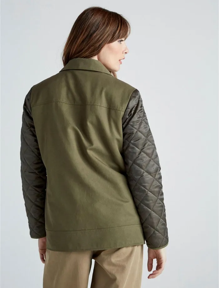 Jackets and Outerwear Women Lucky Brand Quilted Jacket Olive Green
