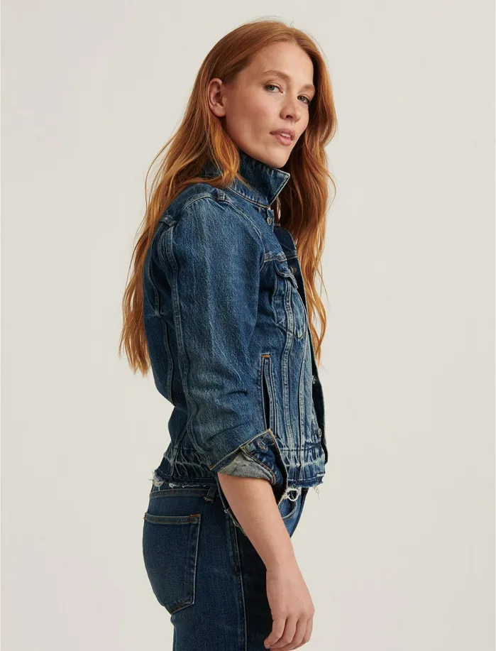 Jackets and Outerwear Women Lucky Brand Tomboy Denim Trucker Costa Rh