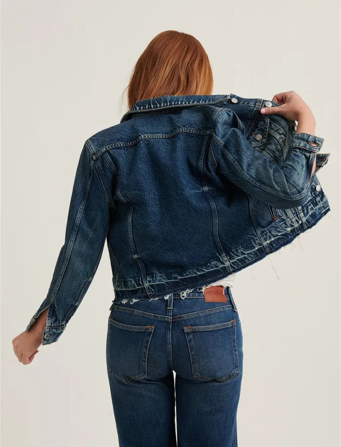 Jackets and Outerwear Women Lucky Brand Tomboy Denim Trucker Costa Rh