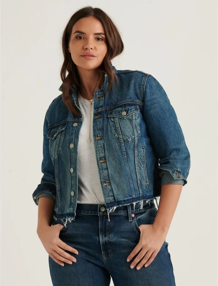 Jackets and Outerwear Women Lucky Brand Tomboy Denim Trucker Costa Rh