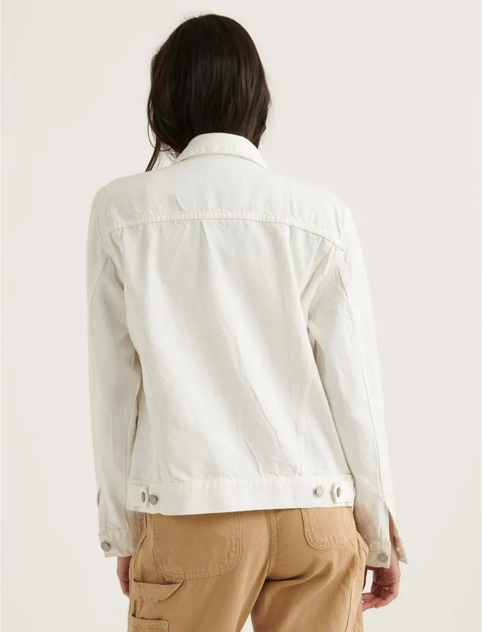 Jackets and Outerwear Women Lucky Brand Weekend Trucker Clean White