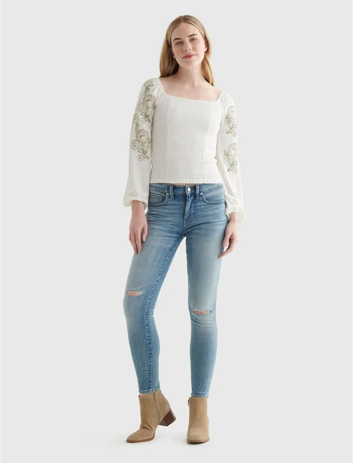 Jeans Women Lucky Brand Ava Skinny Jean Ridge Dest