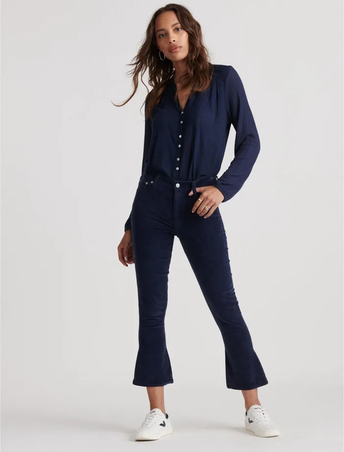 Jeans Women Lucky Brand Bridgette Crop Flare American Navy