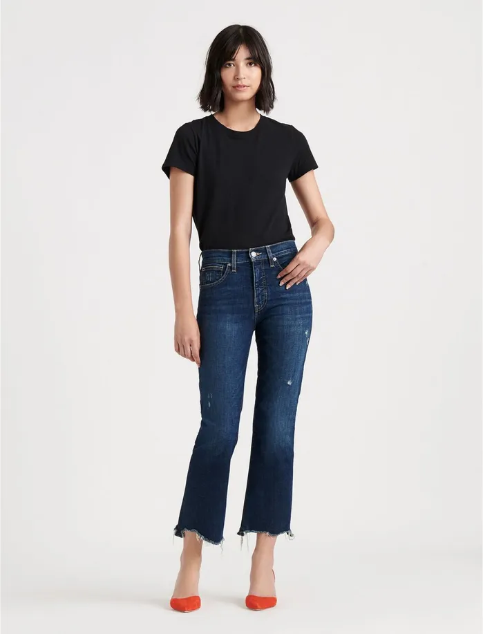 Jeans Women Lucky Brand High Rise Bridgette Crop Mini Boot Jean Cupid