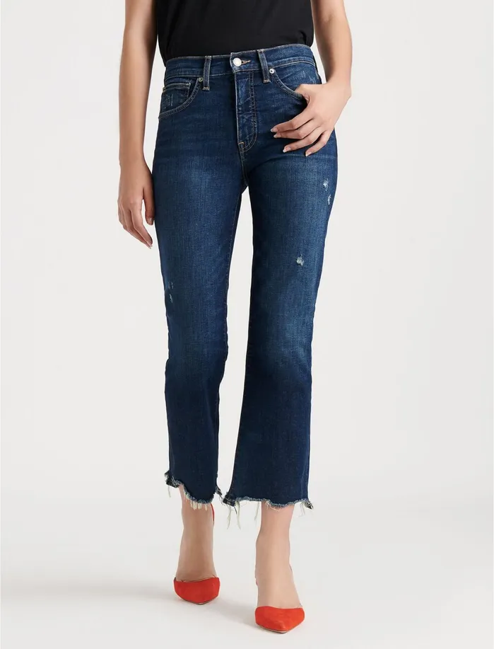 Jeans Women Lucky Brand High Rise Bridgette Crop Mini Boot Jean Cupid