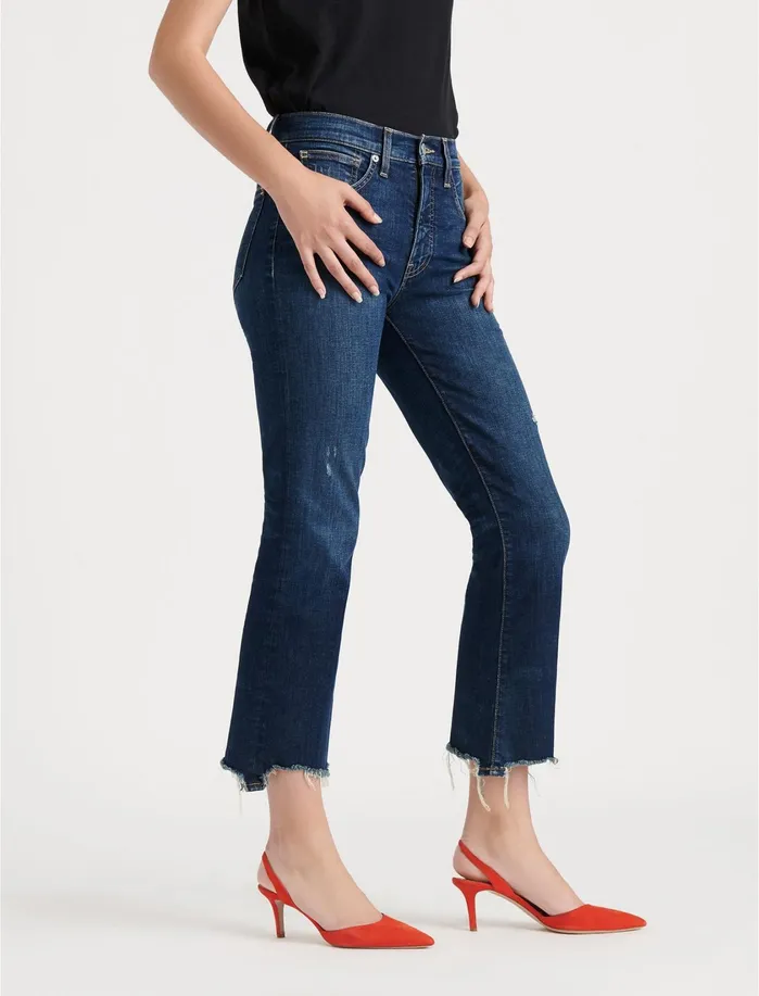 Jeans Women Lucky Brand High Rise Bridgette Crop Mini Boot Jean Cupid