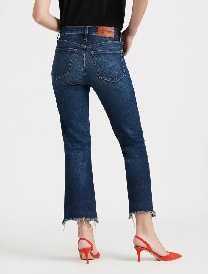 Jeans Women Lucky Brand High Rise Bridgette Crop Mini Boot Jean Cupid