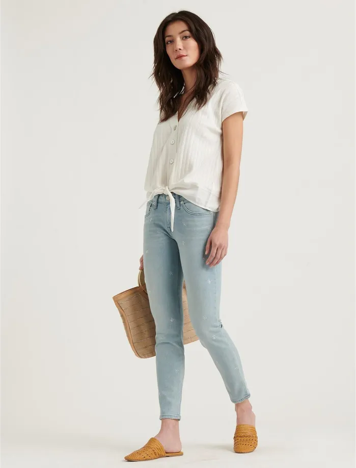 Jeans Women Lucky Brand Low Rise Lolita Skinny Embroidered Jean Magnolia Springs