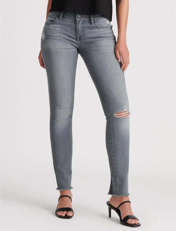 Jeans Women Lucky Brand Low Rise Lolita Skinny Jean Corbin Dest Fray