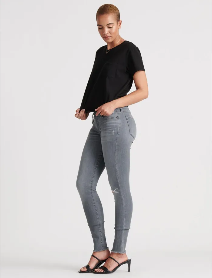 Jeans Women Lucky Brand Low Rise Lolita Skinny Jean Corbin Dest Fray