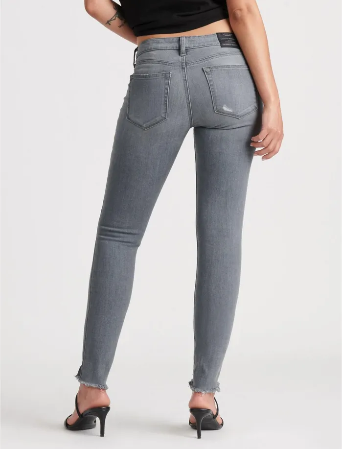 Jeans Women Lucky Brand Low Rise Lolita Skinny Jean Corbin Dest Fray