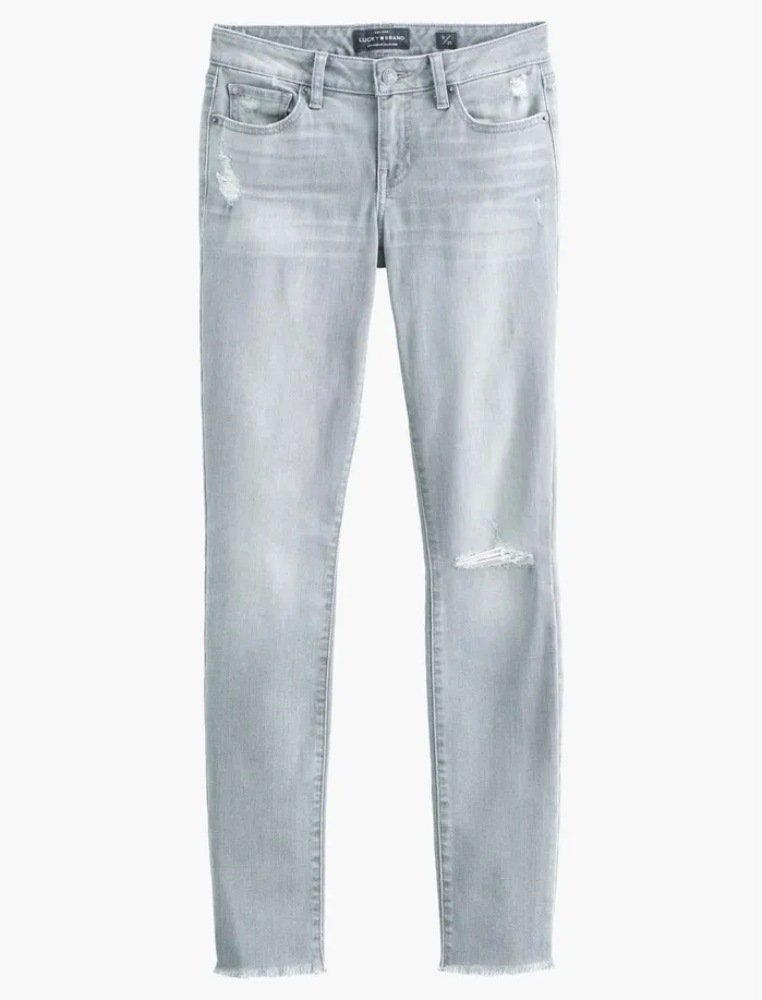 Jeans Women Lucky Brand Low Rise Lolita Skinny Jean Corbin Dest Fray