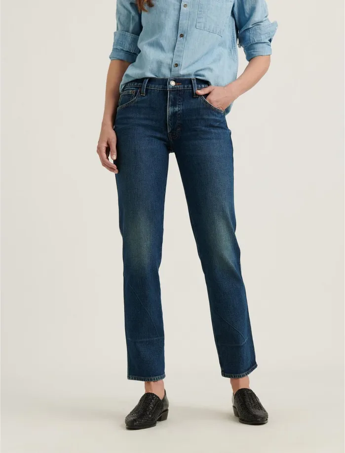 Jeans Women Lucky Brand Mid Rise Authentic Straight Jean Rocco