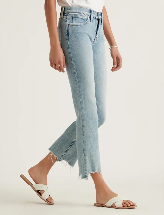 Jeans Women Lucky Brand Mid Rise Ava Crop Mini Boot Jean Big Surf Chew
