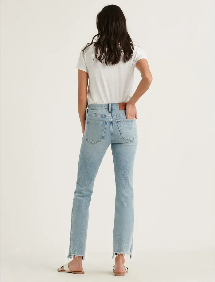 Jeans Women Lucky Brand Mid Rise Ava Crop Mini Boot Jean Big Surf Chew