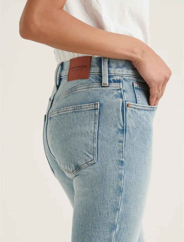 Jeans Women Lucky Brand Mid Rise Ava Crop Mini Boot Jean Big Surf Chew