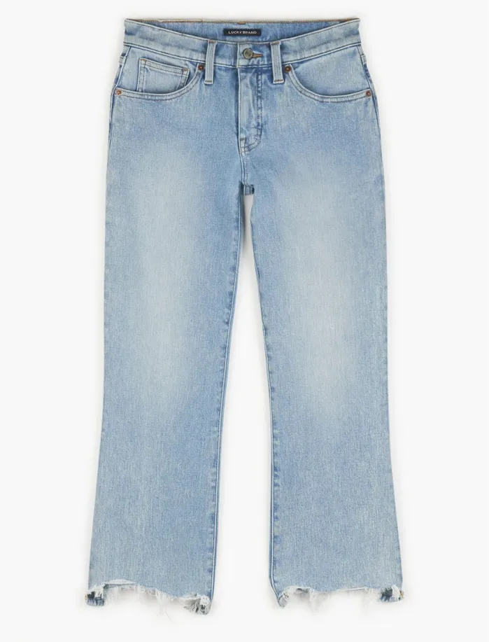 Jeans Women Lucky Brand Mid Rise Ava Crop Mini Boot Jean Big Surf Chew