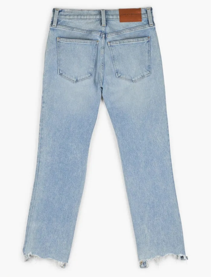 Jeans Women Lucky Brand Mid Rise Ava Crop Mini Boot Jean Big Surf Chew
