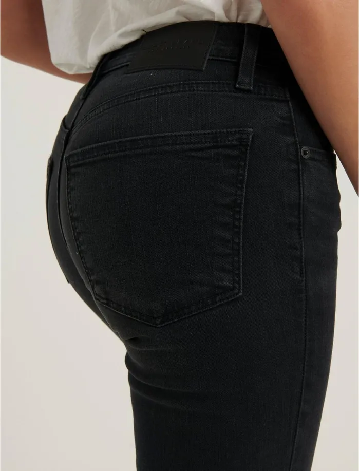 Jeans Women Lucky Brand Mid Rise Ava Crop Mini Boot Jean Magnetic Fray