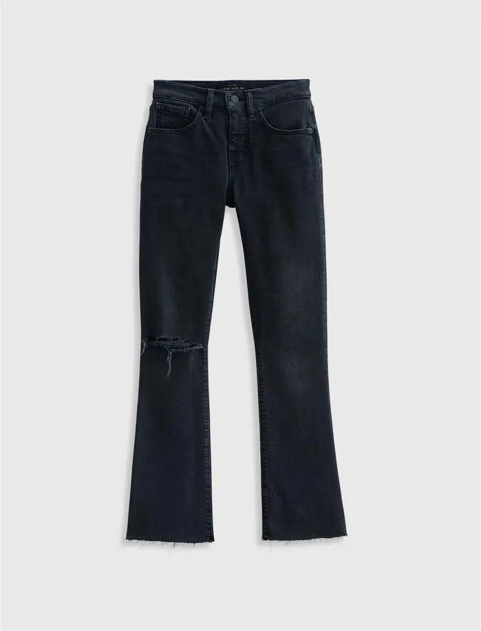 Jeans Women Lucky Brand Mid Rise Ava Crop Mini Boot Jean Magnetic Fray