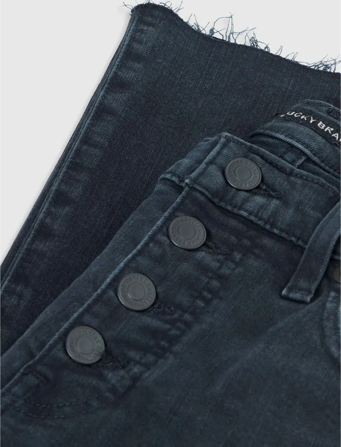 Jeans Women Lucky Brand Mid Rise Ava Crop Mini Boot Jean Magnetic Fray