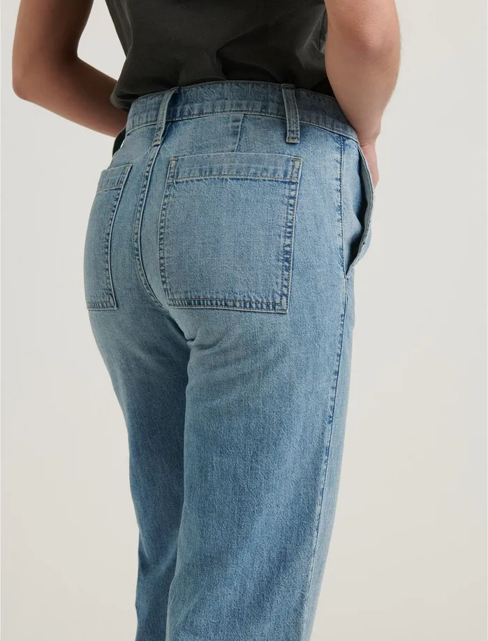 Jeans Women Lucky Brand Mid Rise Crop Wide Leg Garford