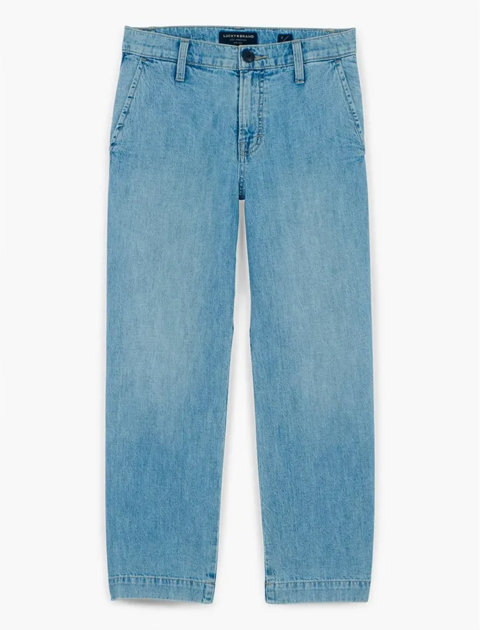 Jeans Women Lucky Brand Mid Rise Crop Wide Leg Garford