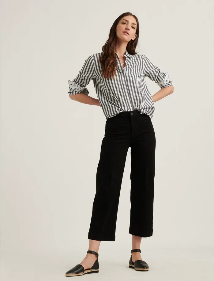 Jeans Women Lucky Brand Mid Rise Crop Wide Leg Jean Loveland