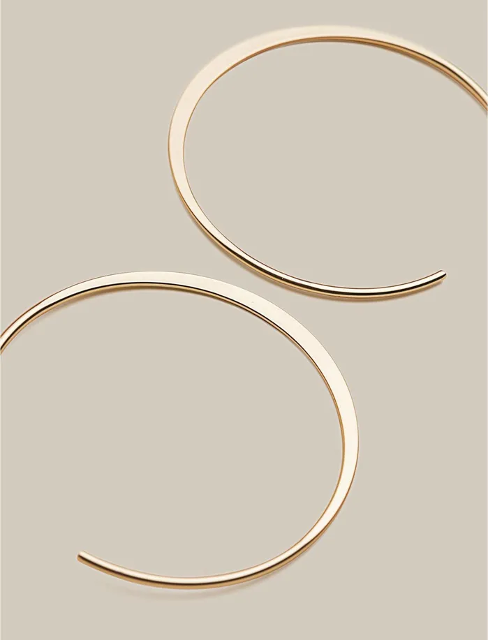 Jewelry Women Lucky Brand Big Open Hoop Gold