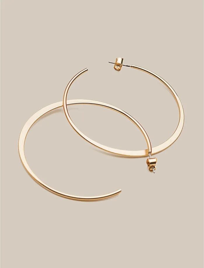 Jewelry Women Lucky Brand Big Open Hoop Gold