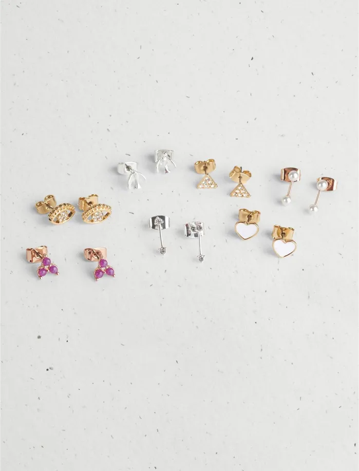 Jewelry Women Lucky Brand BLUE SPRING STUD MULTI EARRING SET Two Tone