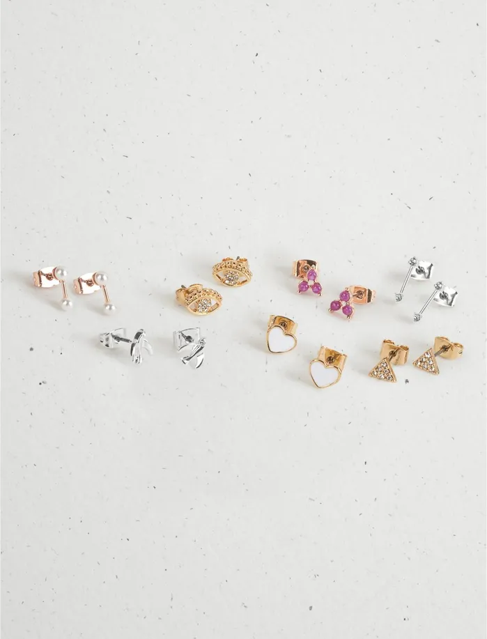 Jewelry Women Lucky Brand BLUE SPRING STUD MULTI EARRING SET Two Tone