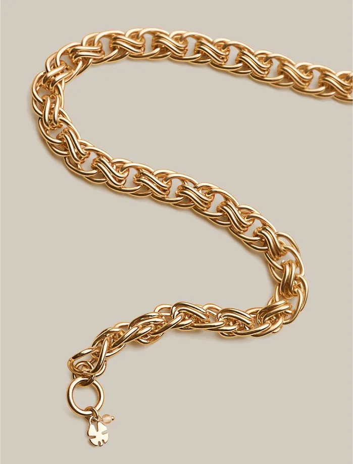 Jewelry Women Lucky Brand Chain Link Necklace Gold